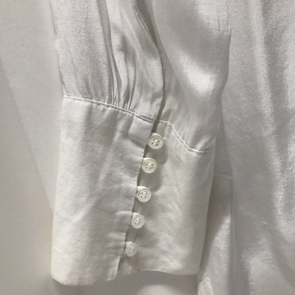 Free People White Pintuck Long Sleeve Tunic Blouse - Picture 9 of 16